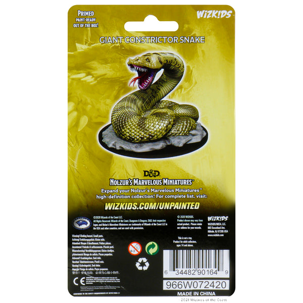 d&d snake monsters D&D Nolzur's Marvelous Miniatures: Giant Constrictor Snake