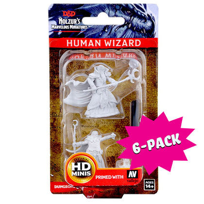 D&D Nolzur’s Marvelous Miniatures: Human Male Wizard (Bundle of 6) - Shop Dungeon & Dragons powered by WizKids