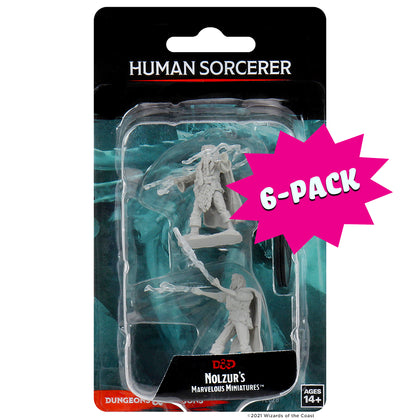 D&D Nolzur’s Marvelous Miniatures: Human Male Sorcerer (Bundle of 6)