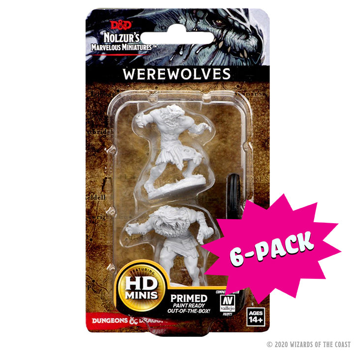 D&D Nolzur's Marvelous Miniatures: Werewolves (Bundle of 6)