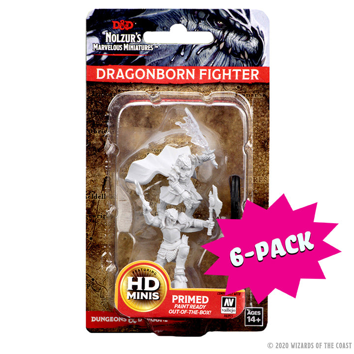 D&D Nolzur's Marvelous Miniatures: Dragonborn Female Fighter (Bundle of 6)