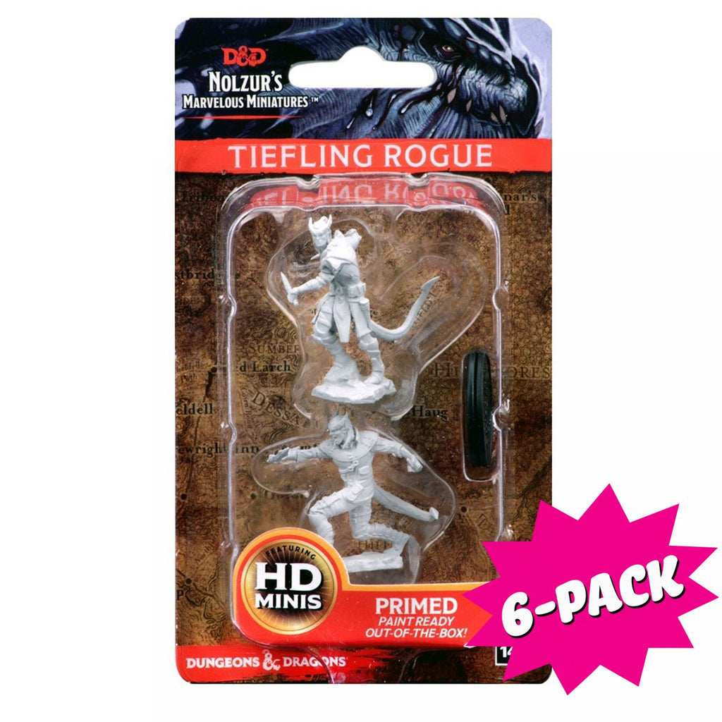 D&D Nolzur’s Marvelous Miniatures: Tiefling Male Rogue (Bundle of 6)