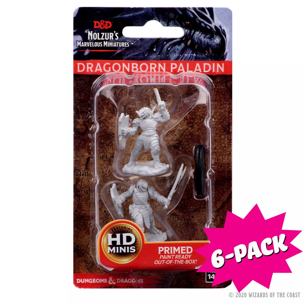 D&D Nolzur’s Marvelous Miniatures: Dragonborn Female Paladin (Bundle of 6)