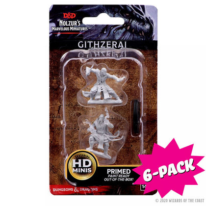 D&D Nolzur’s Marvelous Miniatures: Githzerai (Bundle of 6)