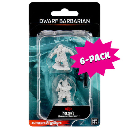 D&D Nolzur's Marvelous Miniatures: Male Dwarf Barbarian (Bundle of 6) - Shop Dungeon & Dragons powered by WizKids
