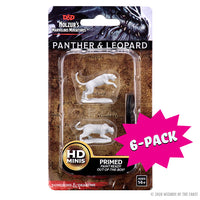 D&D Nolzur's Marvelous Miniatures: Panther & Leopard (Bundle of 6)