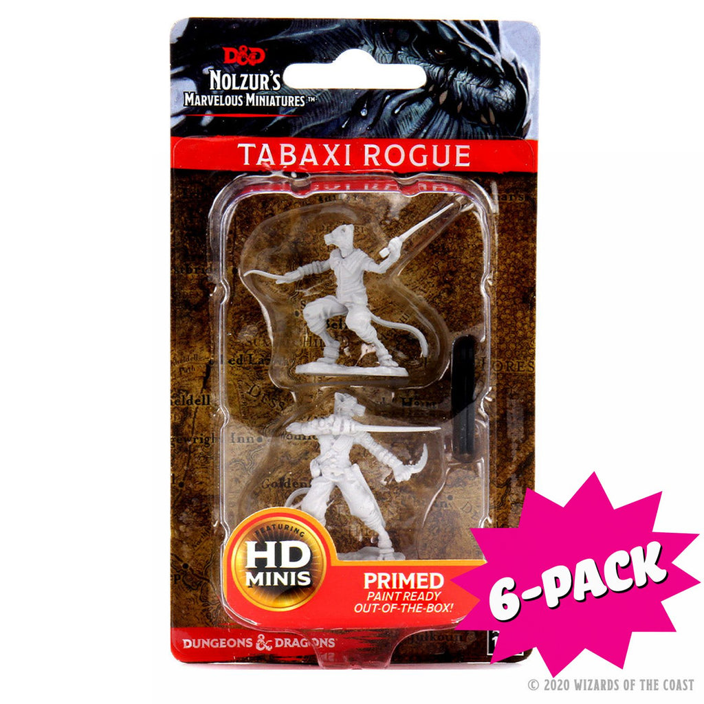D&D Nolzur’s Marvelous Miniatures: Male Tabaxi Rogue (Bundle of 6)