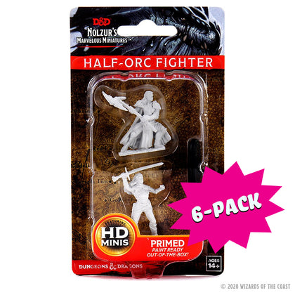 D&D Nolzur's Marvelous Miniatures - Female Half-Orc Fighter (Bundle of 6)