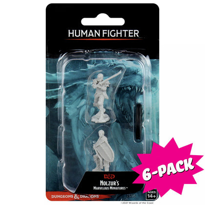 D&D Nolzur’s Marvelous Miniatures:  Female Human Fighter (Bundle of 6)