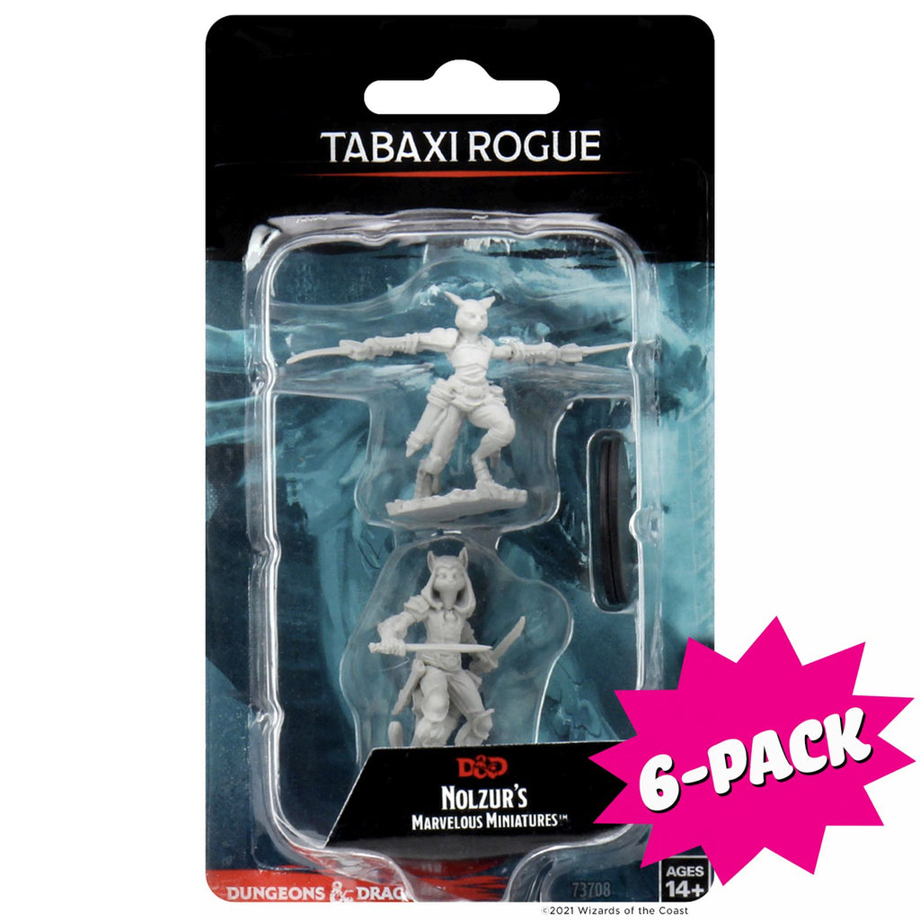 D&D Nolzur’s Marvelous Miniatures:  Female Tabaxi Rogue (Bundle of 6)