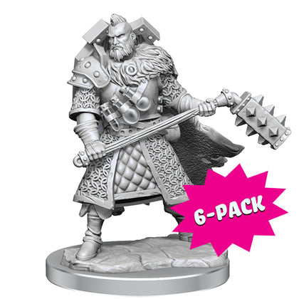 D&D Frameworks: Human Fighter Male - Unpainted and Unassembled (Bundle of 6) - Shop Dungeon & Dragons powered by WizKids