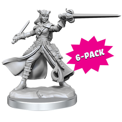 D&D Frameworks: Tiefling Rogue Female - Unpainted and Unassembled (Bundle of 6)