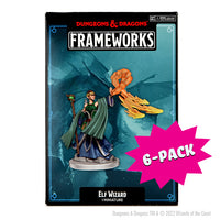 D&D Frameworks: Elf Wizard Female - Unpainted and Unassembled (Bundle of 6)