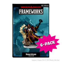D&D Frameworks: Human Wizard Male - Unpainted and Unassembled (Bundle of 6)