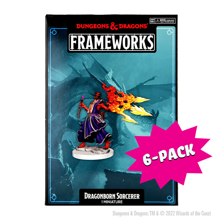 D&D Frameworks: Dragonborn Sorcerer Female - Unpainted and Unassembled (Bundle of 6)