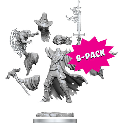 D&D Frameworks: Human Warlock Male - Unpainted and Unassembled (Bundle of 6)