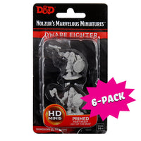 D&D Nolzur's Marvelous Miniatures - Male Dwarf Fighter (Bundle of 6)