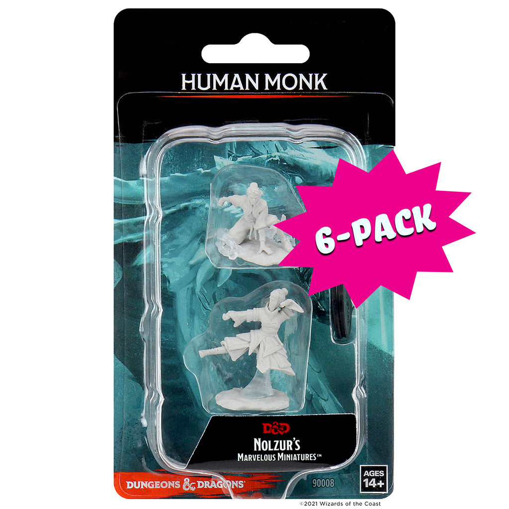 D&D Nolzur's Marvelous Miniatures - Female Human Monk (Bundle of 6)