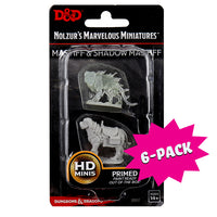 D&D Nolzur's Marvelous Miniatures - Mastiff & Shadow Mastiff (Bundle of 6)