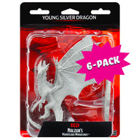 D&D Nolzur's Marvelous Miniatures: Young Silver Dragon (Bundle of 6)