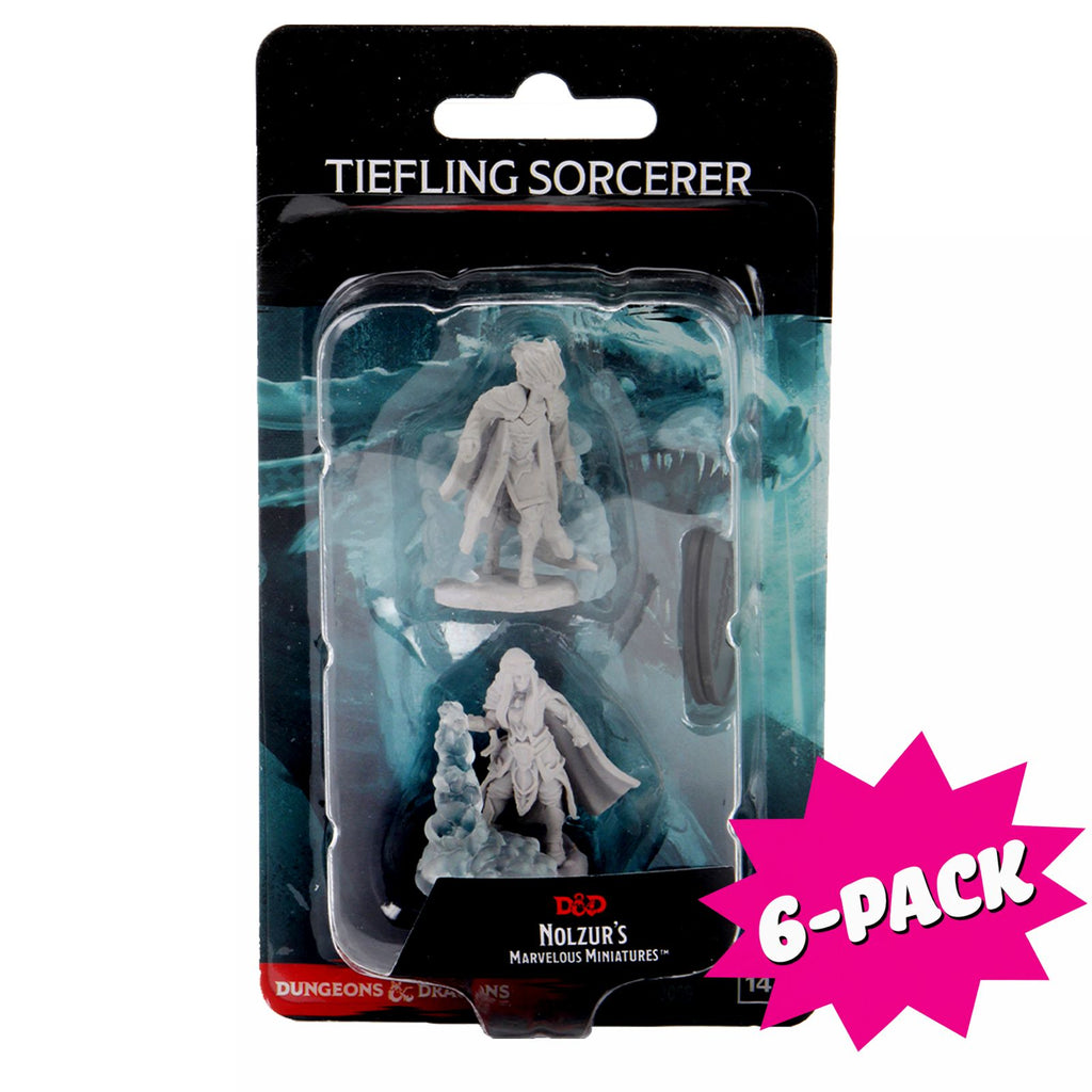 D&D Nolzur's Marvelous Miniatures: Female Tiefling Sorcerer (Bundle of 6)