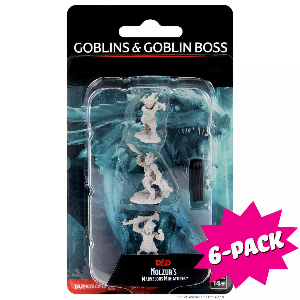 D&D Nolzur's Marvelous Miniatures: Goblins & Goblin Boss (Bundle of 6)