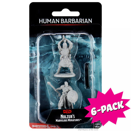 D&D Nolzur's Marvelous Miniatures: Human Barbarian Male (Bundle of 6)
