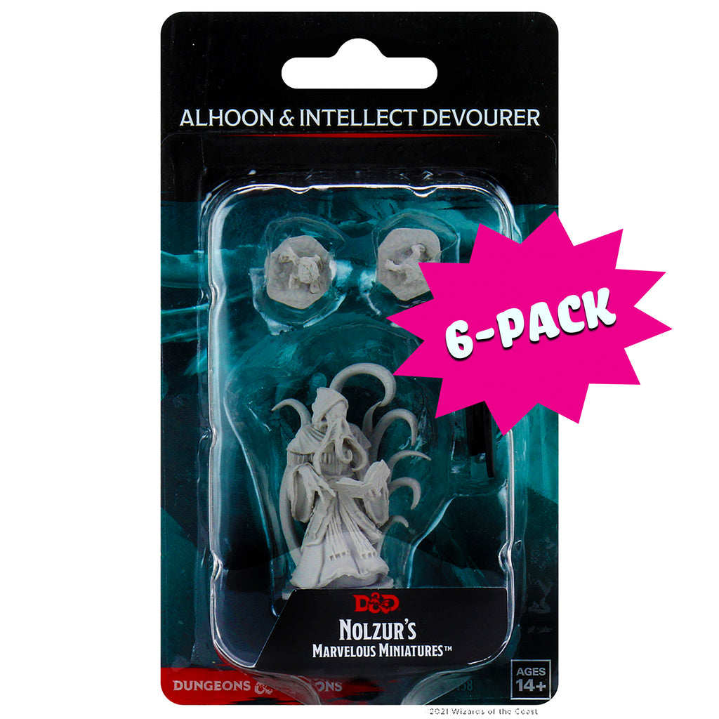 D&D Nolzur's Marvelous Miniatures: Alhoon & Intellect Devourers (Bundle of 6)