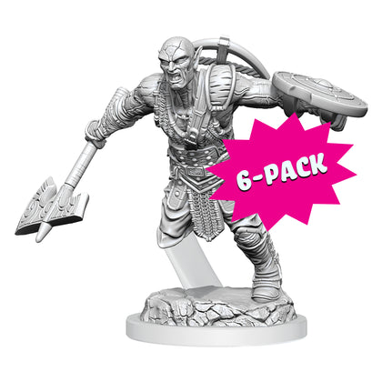 D&D Nolzur's Marvelous Miniatures: Earth Genasi Fighter (Bundle of 6)