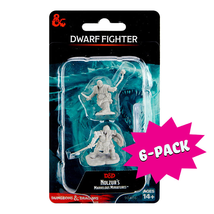 D&D Nolzur's Marvelous Miniatures: Dwarf Fighter Female (Bundle of 6)
