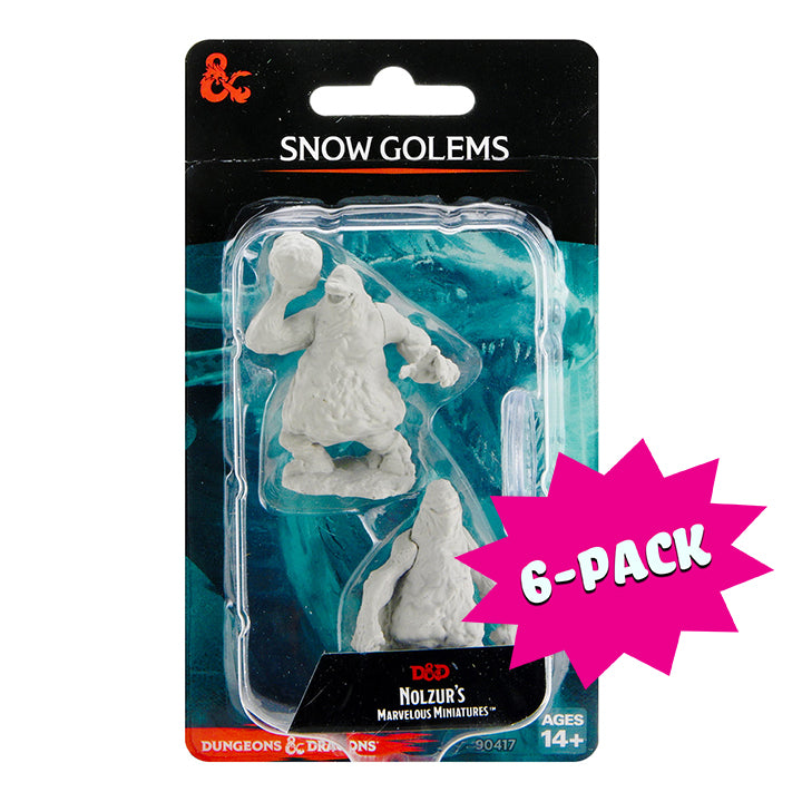 D&D Nolzur's Marvelous Miniatures: Snow Golems (Bundle of 6)