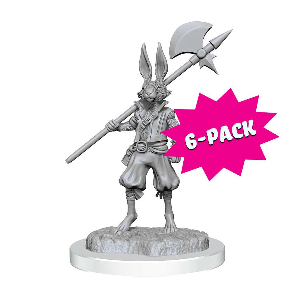 D&D Nolzur's Marvelous Miniatures: Harengon Brigands (Bundle of 6)