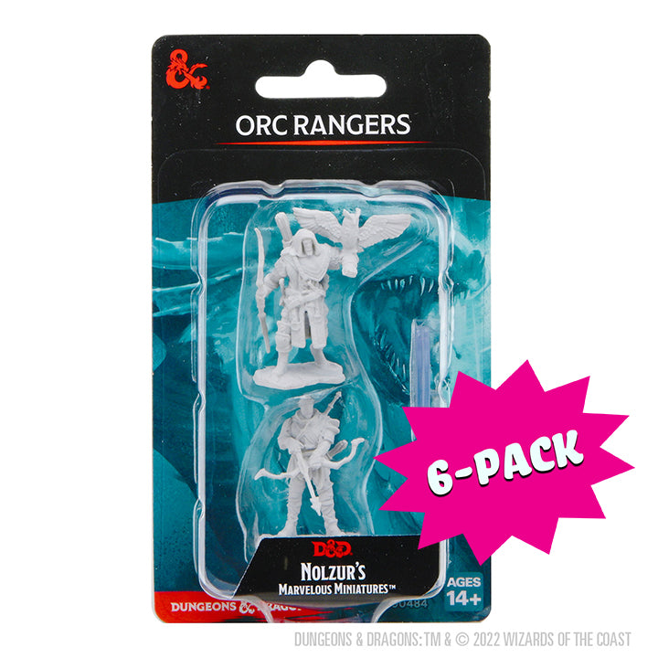 D&D Nolzur's Marvelous Miniatures: Orc Ranger Male (Bundle of 6)
