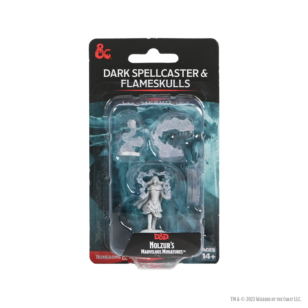 D&D Nolzur's Marvelous Miniatures: Dark Spellcaster & Flameskull