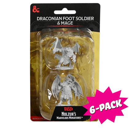 D&D Nolzur's Marvelous Miniatures: Draconian Mage & Foot Soldier (Bundle of 6)