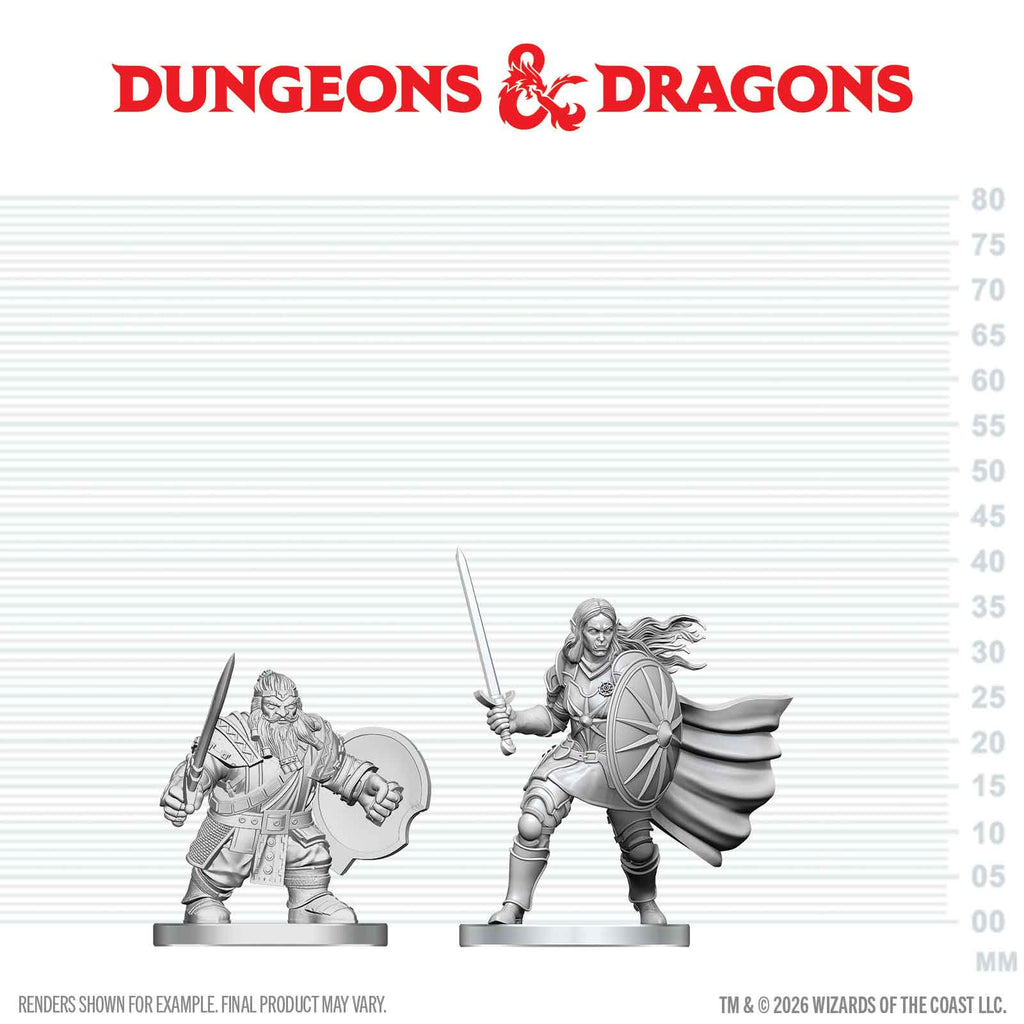 PRE-ORDER - D&D Nolzur's Marvelous Miniatures: Dwarf Fighter & Orc Paladin