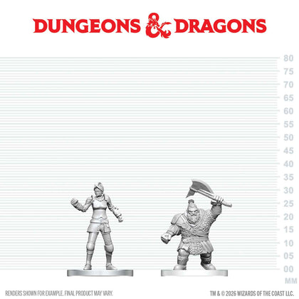 PRE-ORDER - D&D Nolzur's Marvelous Miniatures: Cultist of Bane & Dwarf Zhentilar Soldier - 1