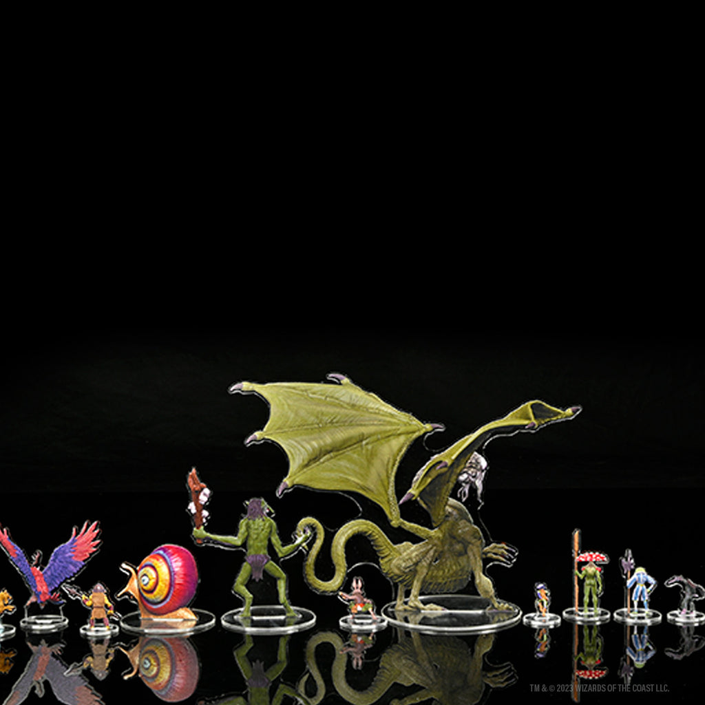D&D Idols Of The Realms – The Wild Beyond The Witchlight 2D Set 2 – 16 Miniatures Acrylique 2D Pour RPG