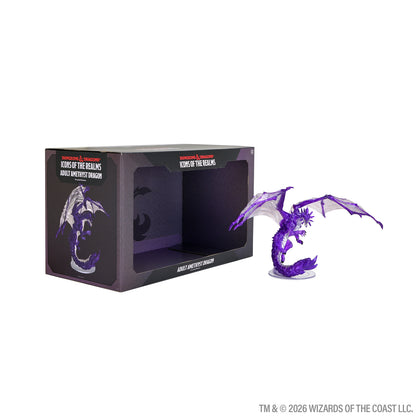 D&D Icons of the Realms: Adult Amethyst Dragon Boxed Miniature - 1