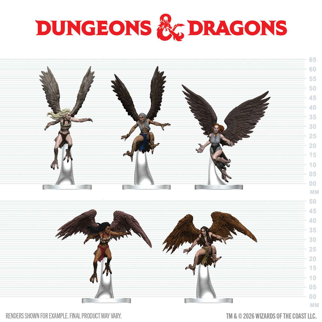 PRE-ORDER - D&D Icons of the Realms: Harpy Flock