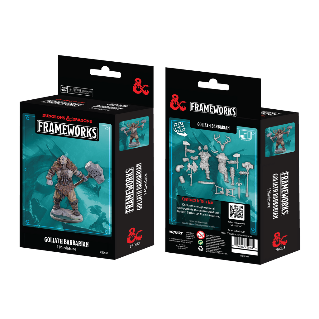 D&D Frameworks: Goliath Barbarian Male - Unpainted and Unassembled