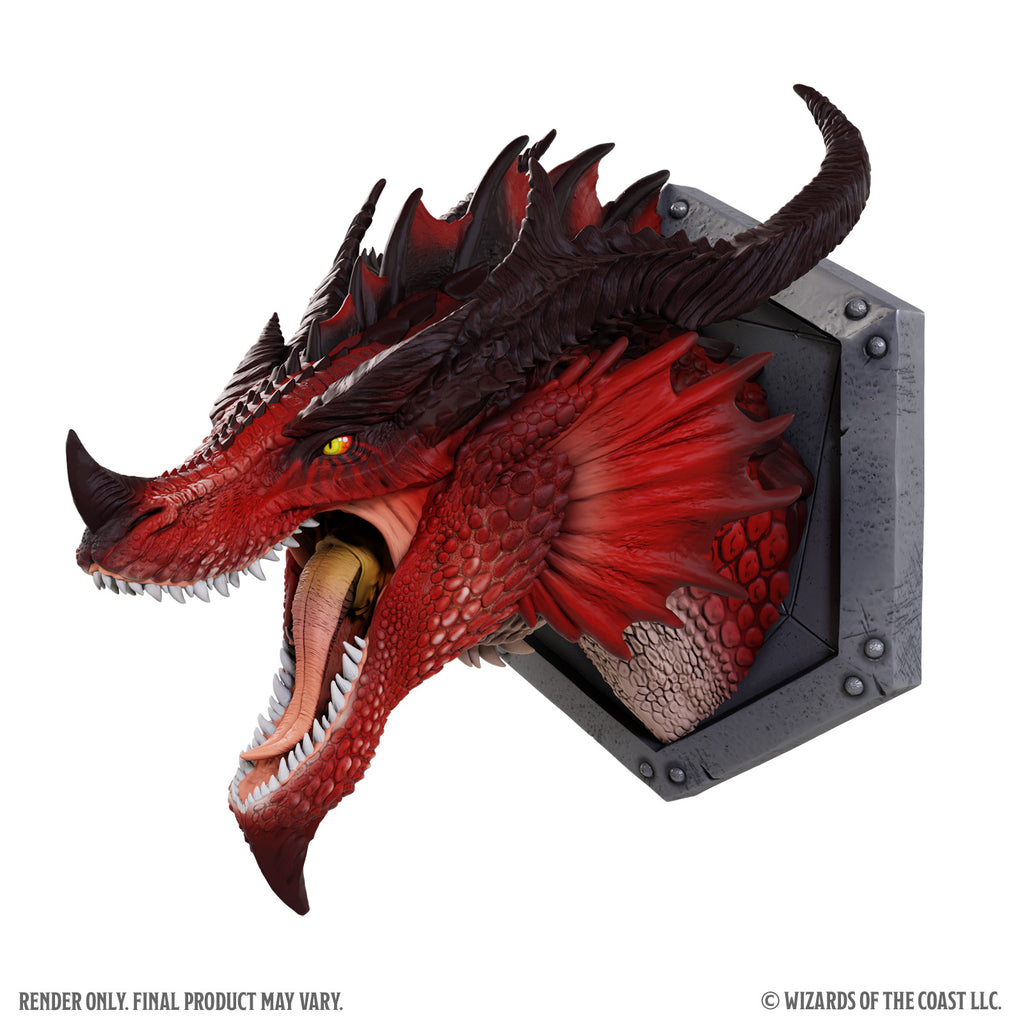 PRE-ORDER - D&D Replicas of the Realms: Red Dragon 12" Trophy Plaque