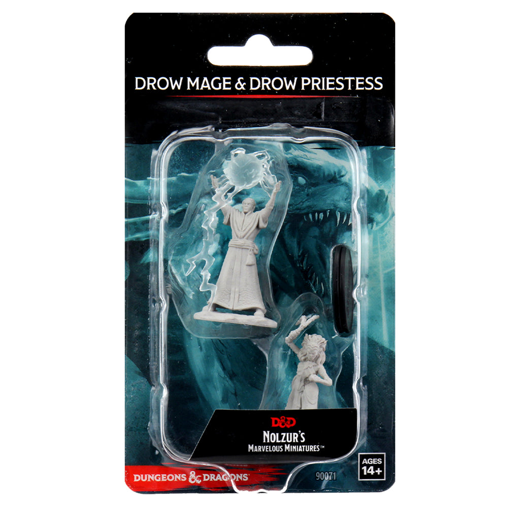 D&D Nolzur's Marvelous Miniatures - Drow Mage & Drow Priestess