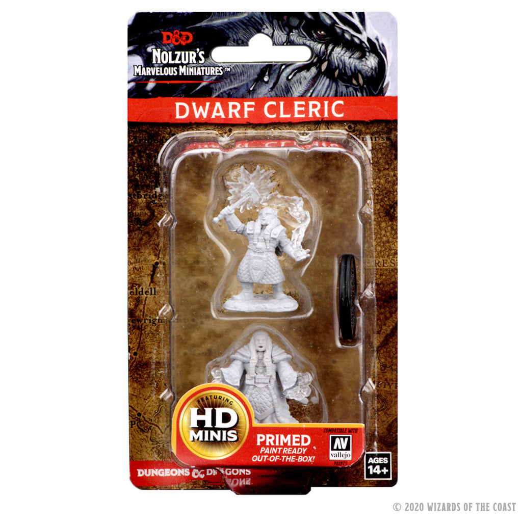 D&D Nolzur's Marvelous Miniatures – Zwergen Klerikerin (weiblich), 6 Einheiten, Für Rollenspiele & Sammler