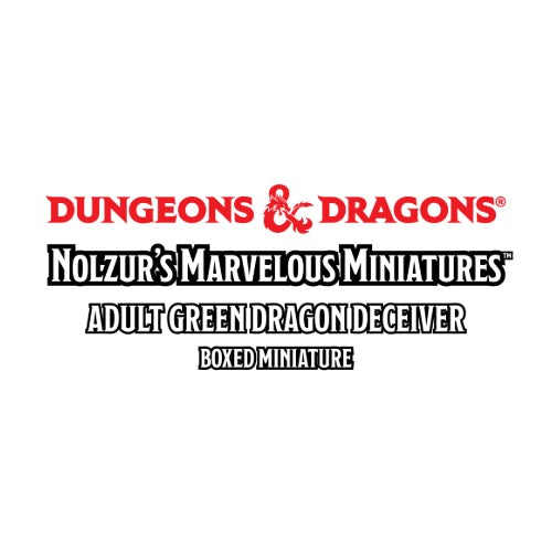 PRE-ORDER - D&D Nolzur's Marvelous Miniatures: Adult Green Dragon Deceiver Boxed Miniature
