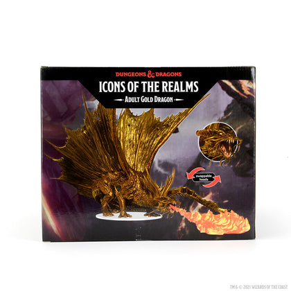 D&D Icons of the Realms: Adult Gold Dragon Premium Figure - 2