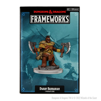 D&D Frameworks: Dwarf Barbarian Female - Unpainted and Unassembled - 1