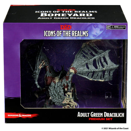 D&D Icons of the Realms Miniatures: Boneyard Premium Set - Green Dracolich - 2