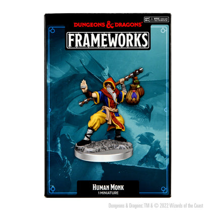 D&D Frameworks: Human Monk Male - Unpainted and Unassembled - 1