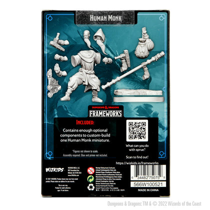 D&D Frameworks: Human Monk Male - Unpainted and Unassembled - 2